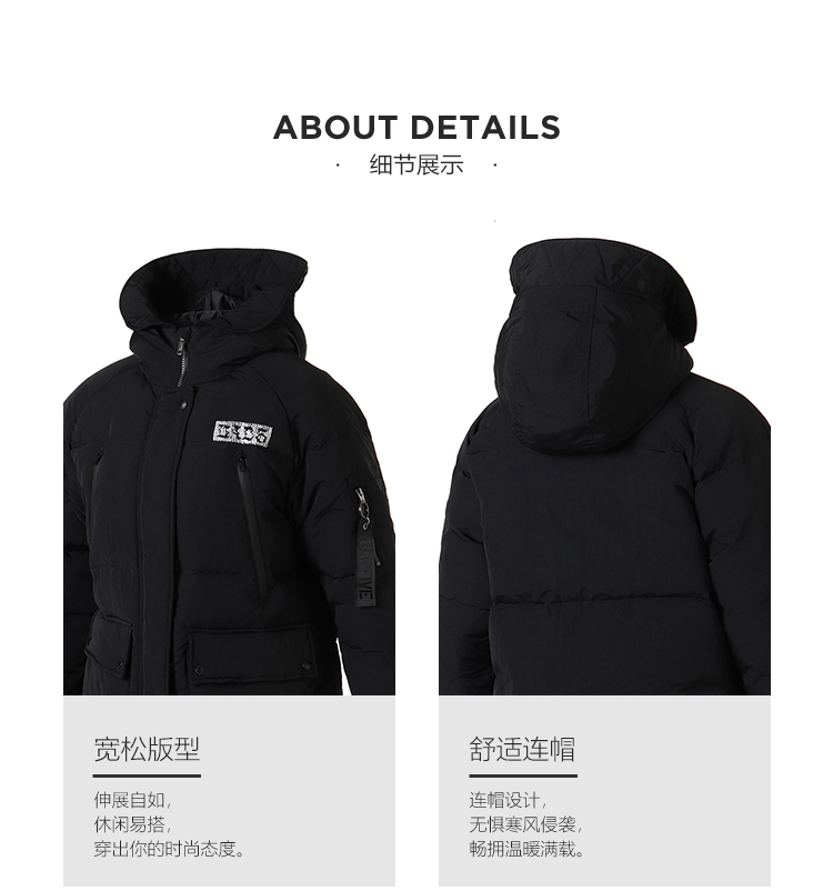 Li Ning dài xuống áo khoác nữ mới BADFIVE bóng rổ ấm áp thường mặc đồ thể thao mùa đông AYMN114 - Thể thao xuống áo khoác áo phao lining
