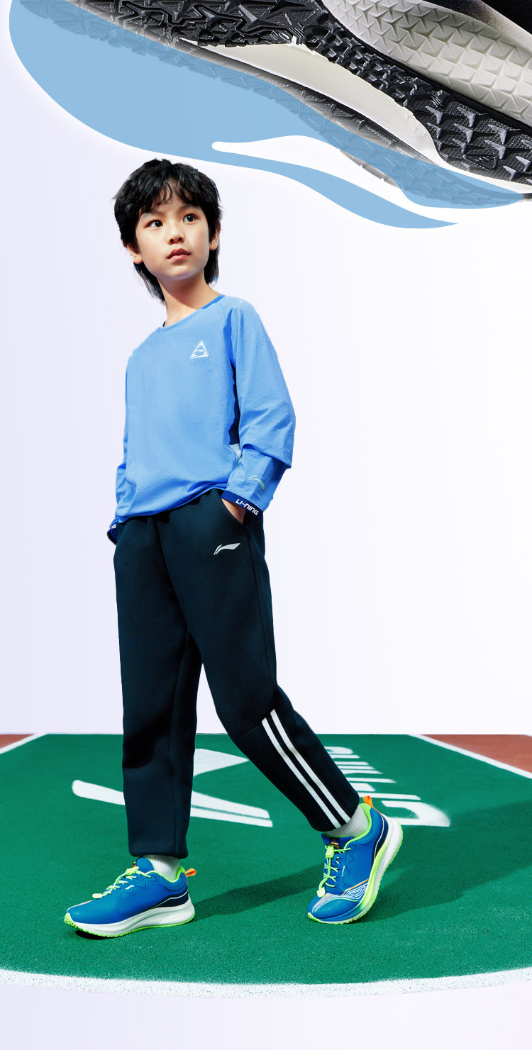 Li ning ребенок специальность бег Обувь Цинъюэ V1 весна мальчиков обувь девочки заправила подростков мальчик спортивной обуви 