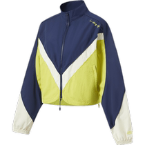 Li-Ning Windbreaker) New Stand Collar Windproof Jacket Autumn Short Contrast Color Splicing Loose Outdoor Sportswear Women