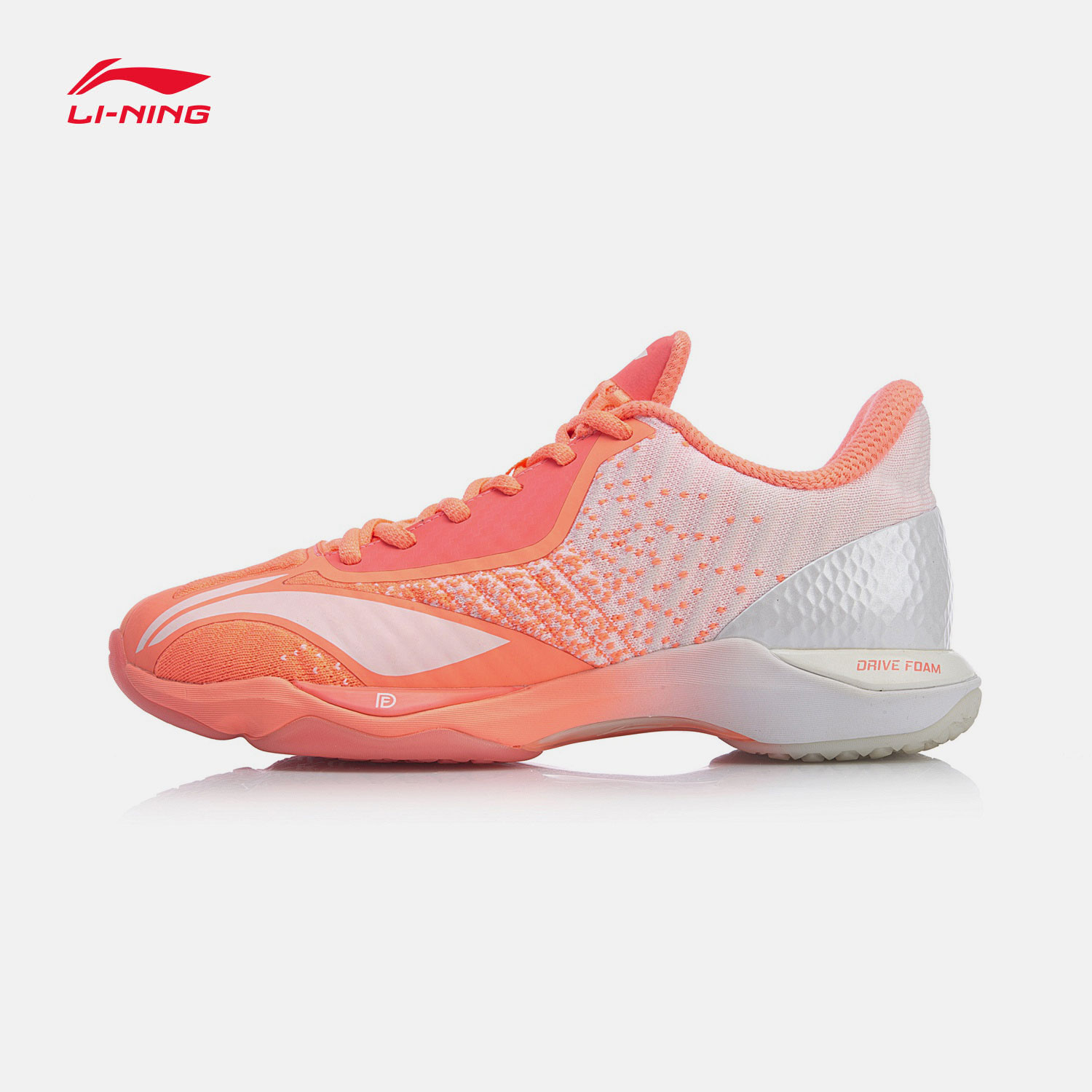 Li Ning badminton shoes women's shoes breathable support stable integrated weaving professional ladies low top sports shoes flagship