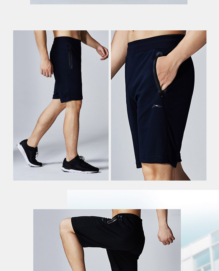 Li Ning quần ngắn nam mới đào tạo loạt quần bó sát ngắn nam AKSN265 - Quần thể thao quần thể thao nữ ống rộng