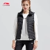 Li Ning xuống vest nữ tập áo ấm cổ áo đứng cổ đông 80% trắng xuống quần áo thể thao AMRN018 Áo thể thao