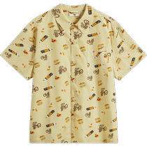 Li Ning anti-Wu BADFIVE leisurely drinking tea shirt mens 2024 new cardigan short-sleeved loose sportswear