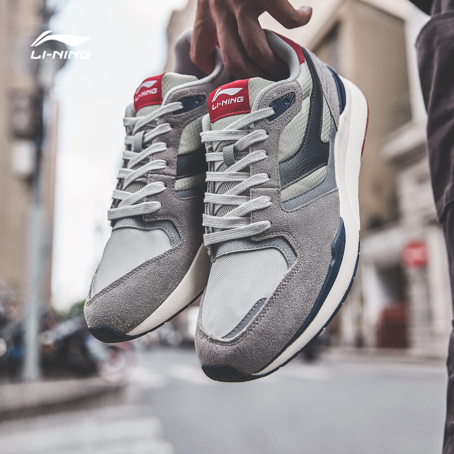 Li Ning casual shoes men's shoes glorious autumn trend men's running shoes fashion classic retro low to help men's shoes men