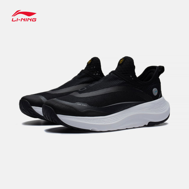 Li Ning SOFTGO ເກີບບາດເຈັບແລະສໍາລັບແມ່ຍິງ summer ເກີບແລ່ນຕາຫນ່າງຂັ້ນຕອນດຽວ breathable ແລະ versatile