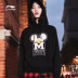 Li Ning Mickey áo len chung nữ mới trùm đầu rộng thời trang in áo sơ mi retro thời trang thể thao giản dị - Thể thao lông cừu / jumper hoodie form rộng Thể thao lông cừu / jumper