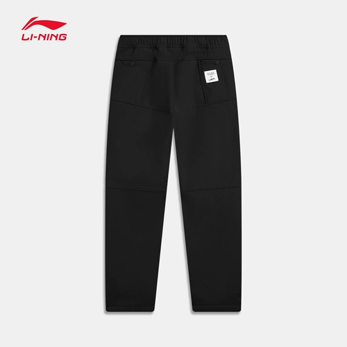 Li Ning Wade x Jay Flow, повседневные мужские брюки из серии 25, новые зимние плюс бархатные прямые спортивные брюки