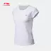 Li Ning áo thun ngắn tay nữ mới chạy loạt đồ thể thao phản quang cổ tròn Quần áo thể thao mỏng - Áo phông thể thao Áo phông thể thao