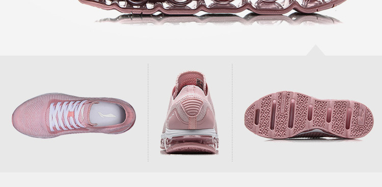 Li Ning giày chạy bộ giày nữ mới hấp thụ sốc bóng mặc đầy đủ đệm cọ tích hợp dệt giày thể thao mùa thu giày đi bộ nữ