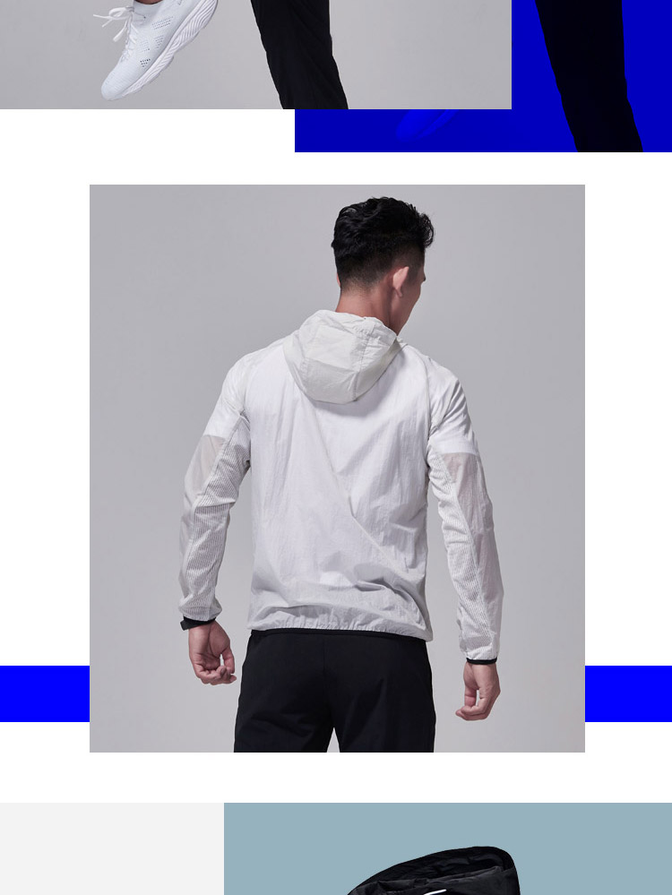 Li Ning áo gió nam 2018 đào tạo mới loạt dài tay windproof phù hợp với trùm đầu áo khoác dệt thể thao áo khoác gió nam có mũ