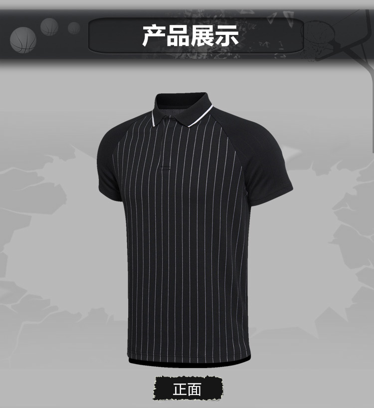 Mùa hè 2017 mới chính hãng Li Ning áo sơ mi nam tay ngắn trung niên nam ve áo polo áo sơ mi thể thao giản dị nửa tay mẫu áo polo