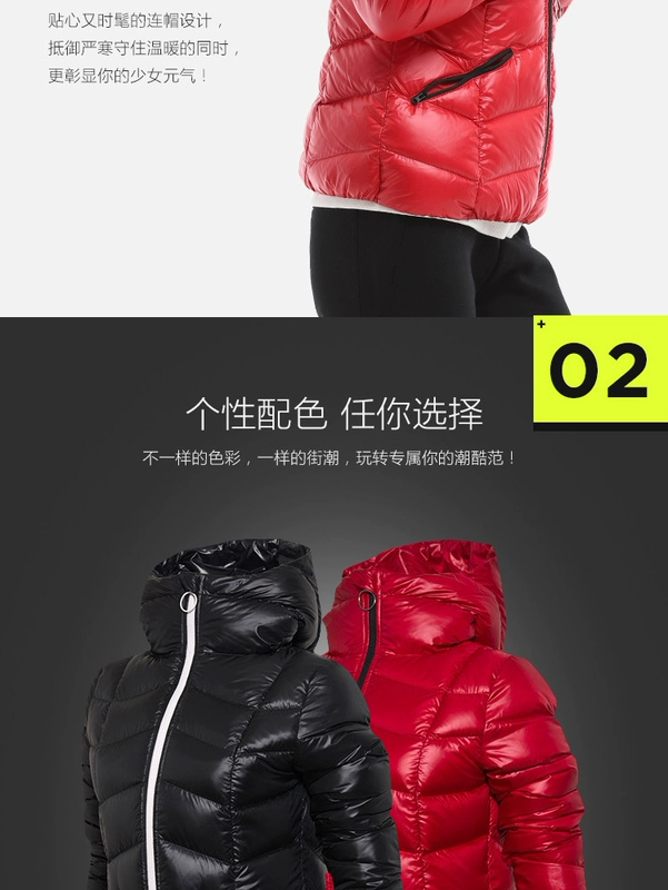 Li Ning ngắn xuống áo khoác nữ thể thao cuộc sống windproof ấm 90% ngỗng xuống thể thao