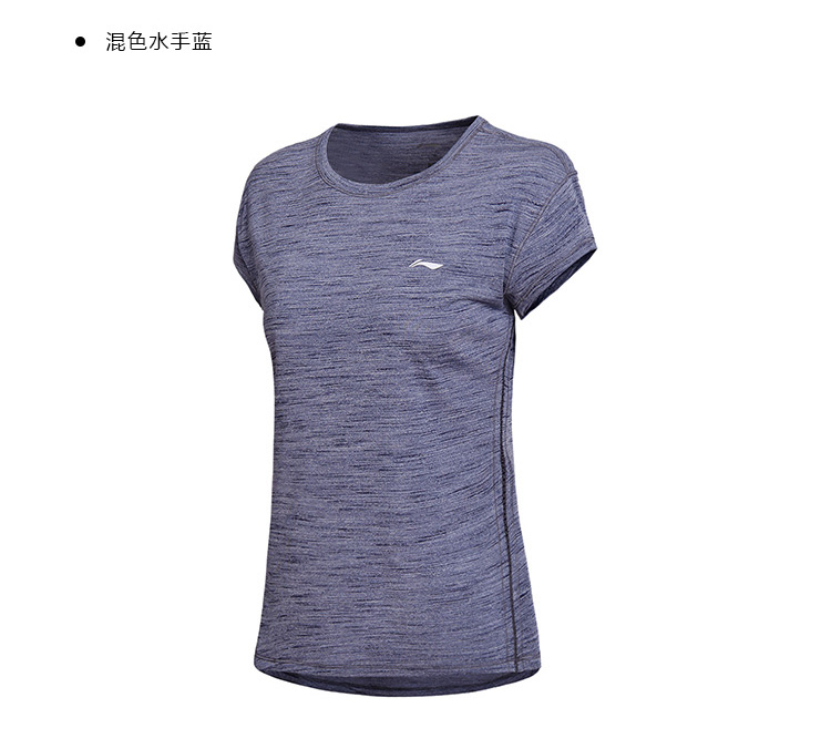 Li Ning áo thun ngắn tay nữ mới tập luyện loạt đồ thể thao nhanh khô thoáng mát - Áo phông thể thao áo ba lỗ tanktop nam