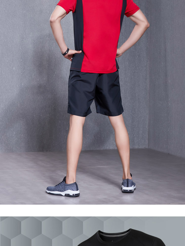 Xuân 2019 sản phẩm mới Li Ning phù hợp với đào tạo toàn diện quần short thể thao nam tay ngắn màu quần short cổ tròn mặc giản dị - Thể thao sau quần thể thao nam
