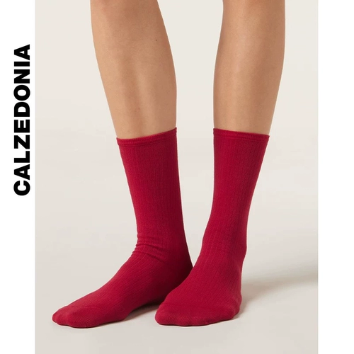 Носки CALZEDONIA весенне-летние, базовые женские носки с ворсом, универсальные на все сезоны.