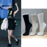 Носки CALZEDONIA весенне-летние, базовые женские носки с ворсом, универсальные на все сезоны.