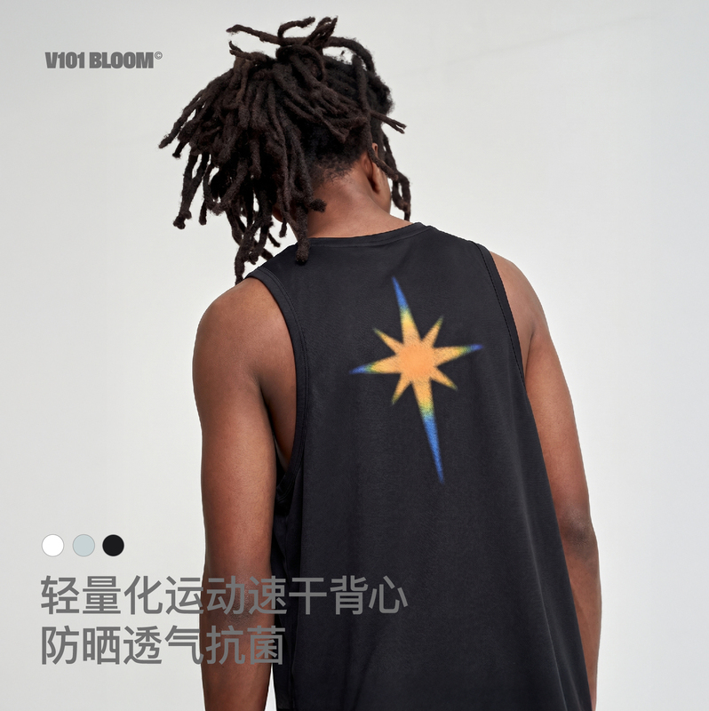 V101 Bloom Running Sports Quick-Drying Vest Lightweight Fitness Breathable Sun Protection Sleeveless Top for Men and Women