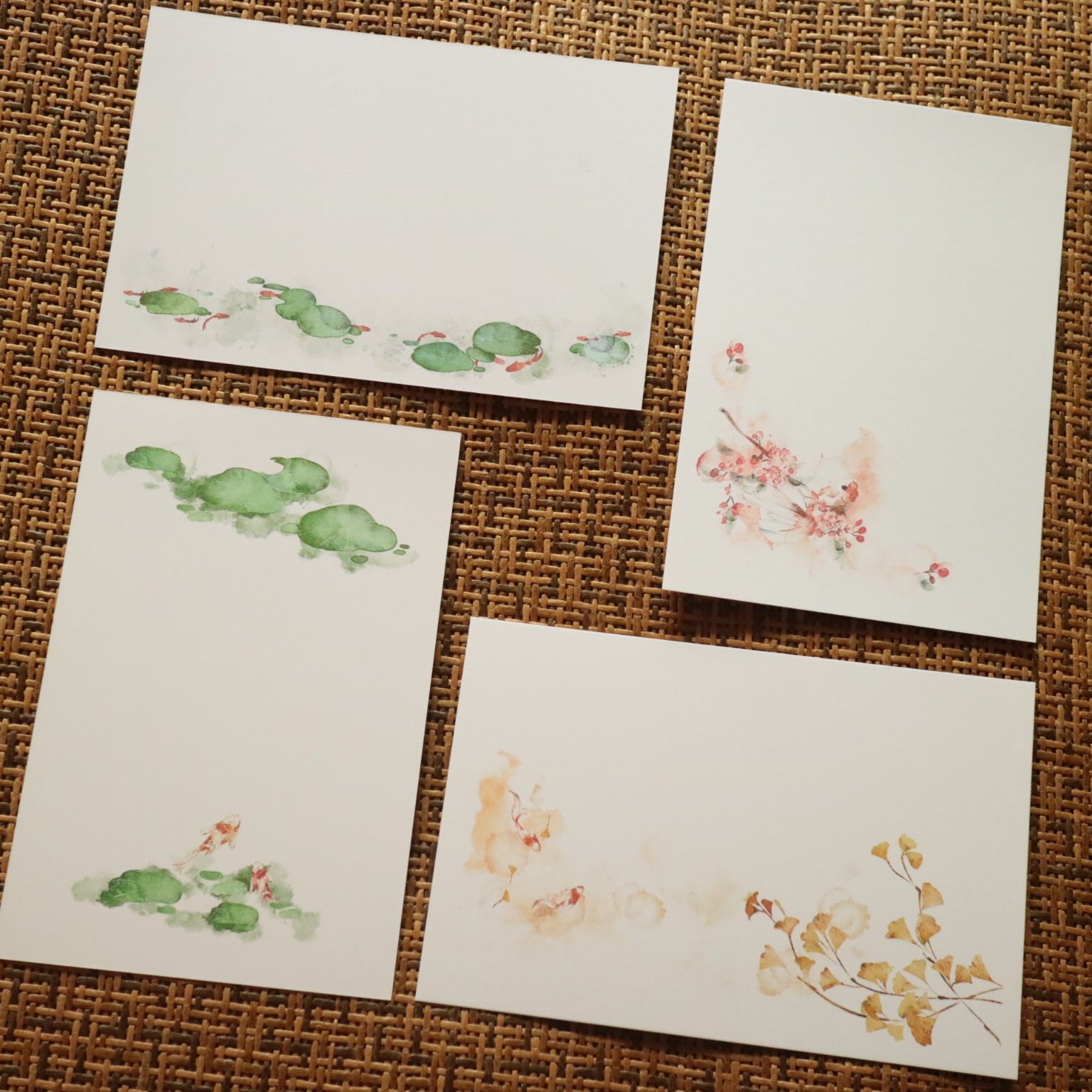 (hipfish) finished product background card rubber stamp printed sheet background card paper jam 250 gr Dutch white card printed matter 8