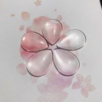 Water drop-shaped glass transparent rubber stamp scraper