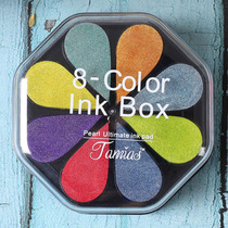 8-color petal printing table handmade finger painting diy rubber stamp hand account printing pad