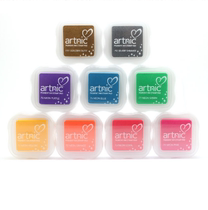 Japanese moon cat paper with art Inca ANM rubber stamp