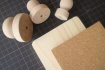 Soft wood handle solid wood handle rubber stamp base tool