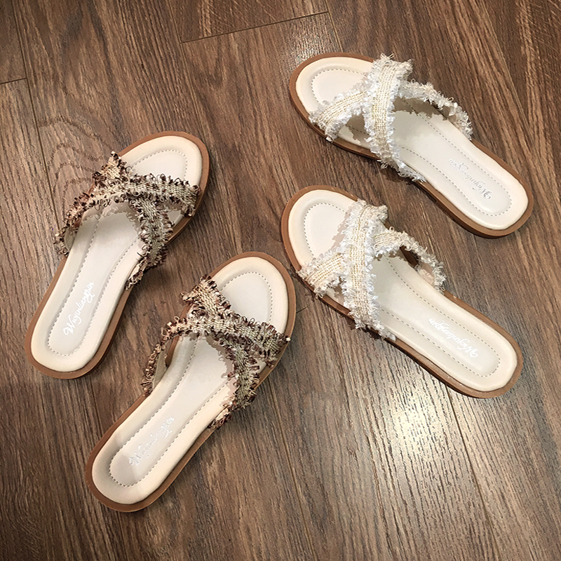 Sanders and slippers women wear new 2021 New Wild net red ins tide Mao Mao Mao out fashion summer out trendy shoes