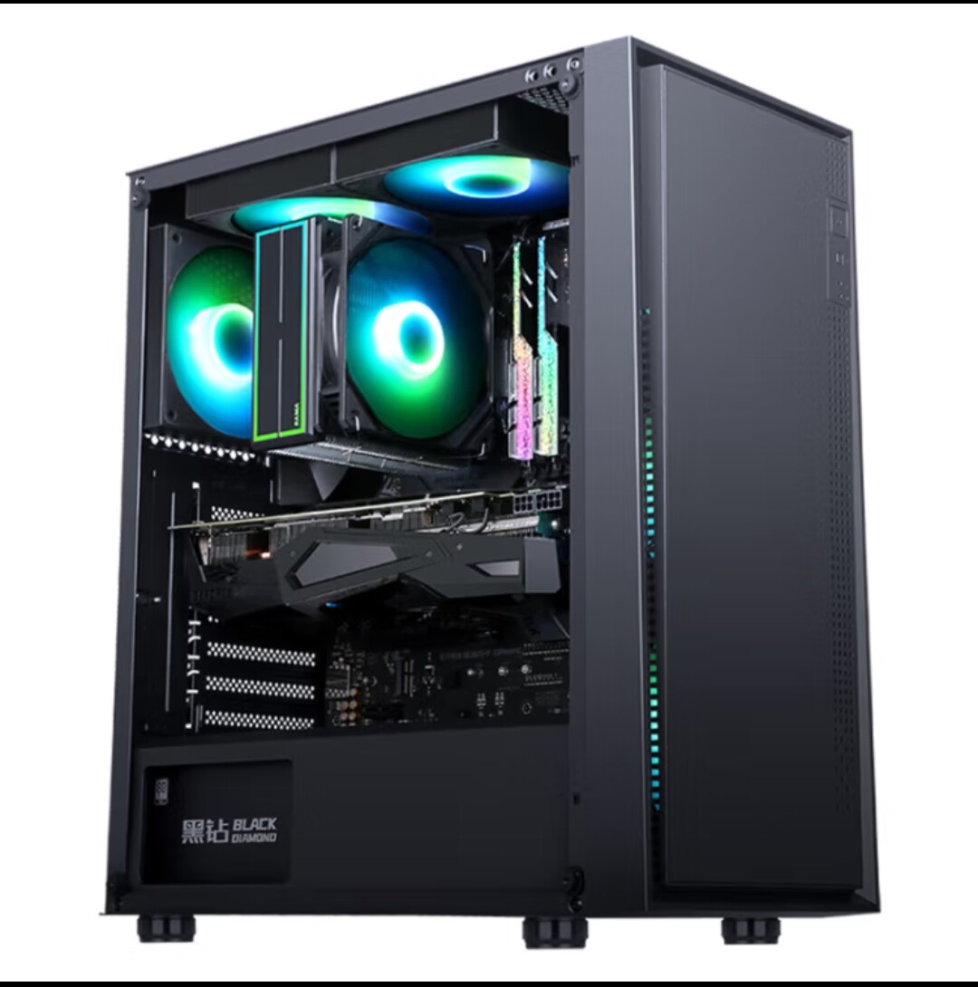 Основной корпус настольного компьютера Xianma Pingtou Brother M2 Pro (черный) с закаленным стеклом сбоку / поддержка материнской платы ATX