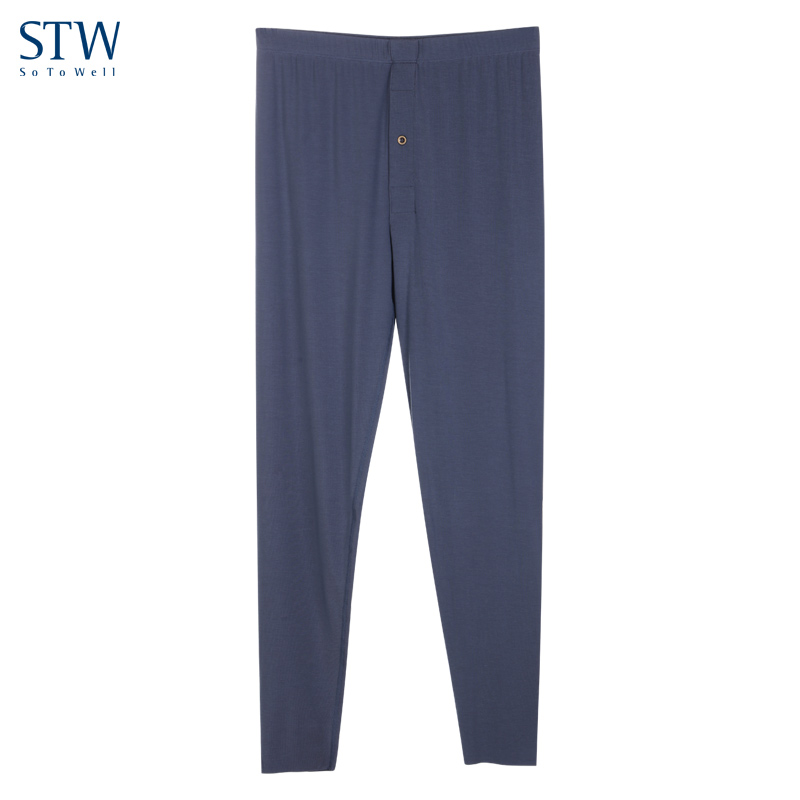 STW Modal men's light warm pants cotton pants single thin models autumn and winter slim bottoms wool pants line pants autumn pants