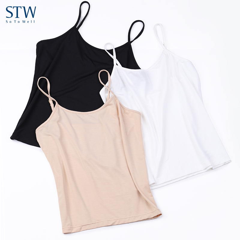 Camisole women wear modal bottoming top sexy thin anti-glare white short vest