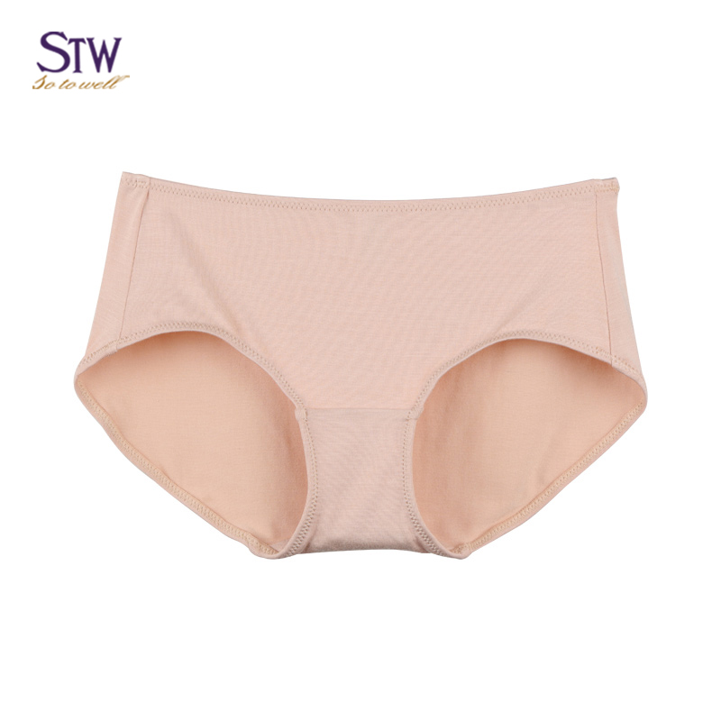 STW women's underwear modal seamless briefs medium waist comfortable large size sexy underwear one piece shorts