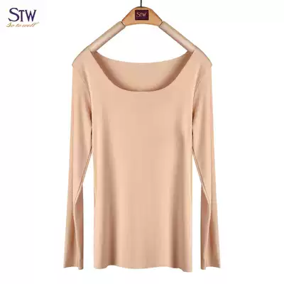 STW autumn women modal base autumn clothes no trace underwear loose comfortable long sleeve T-shirt warm top