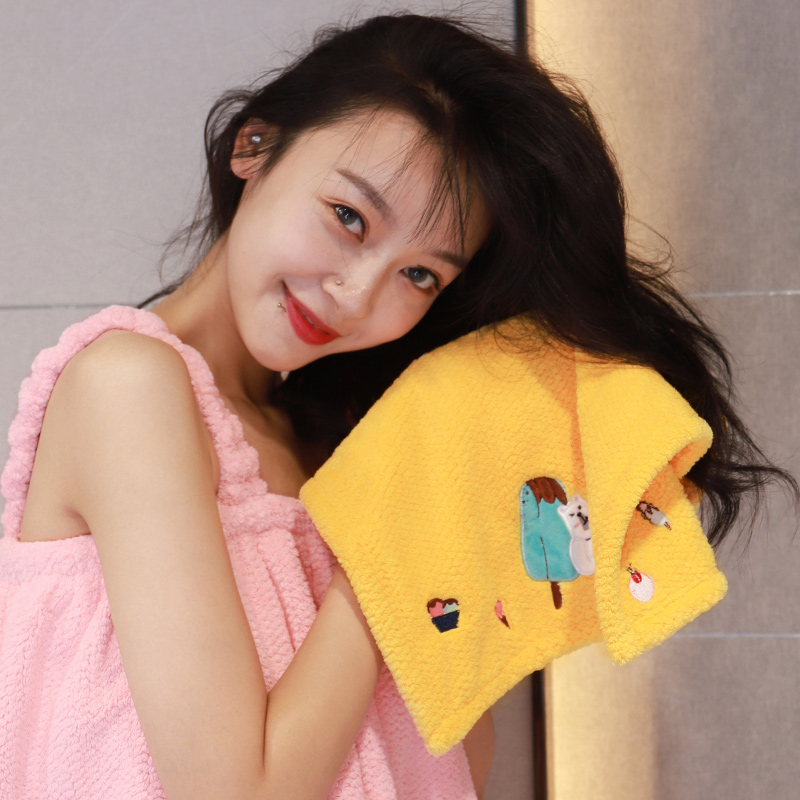 Towel children adult men and women wash face household cartoon soft absorbent not easy to lose hair thickened portable towel