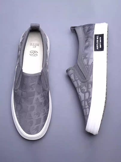 Spring men's shoes new old Beijing cloth shoes men's slip-on casual shoes men's canvas shoes breathable printed sneakers