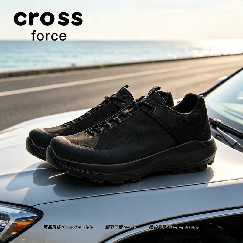 【Versatile and Popular】Crossforce Autumn High-End All-Black Off-Road Hiking Shoes for Men Outdoor Sports Shoes 【Versatile and Popular】Crossforce Autumn High-End All-Black Off-Road Hiking Shoes for Men Outdoor Sports Shoes