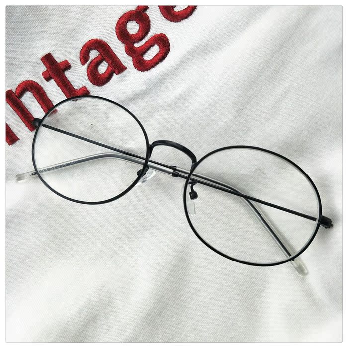 Phiên bản tiếng Hàn của retro kính văn học retro Nhật Bản gọng kính nữ Ins Su Yan màu đỏ siêu cá tính với kính cận thị kính tròn