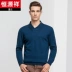 Hengyuanxiang counter áo len cashmere nam chính hãng mùa thu và mùa đông cashmere áo len nam cổ chữ V áo len trung niên Wu Yuanxiang - Áo len Cashmere Áo len Cashmere