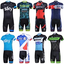 Team version cycling suit short-sleeved suit mens summer cycling shirt cycling shorts shorts outdoor riding equipment