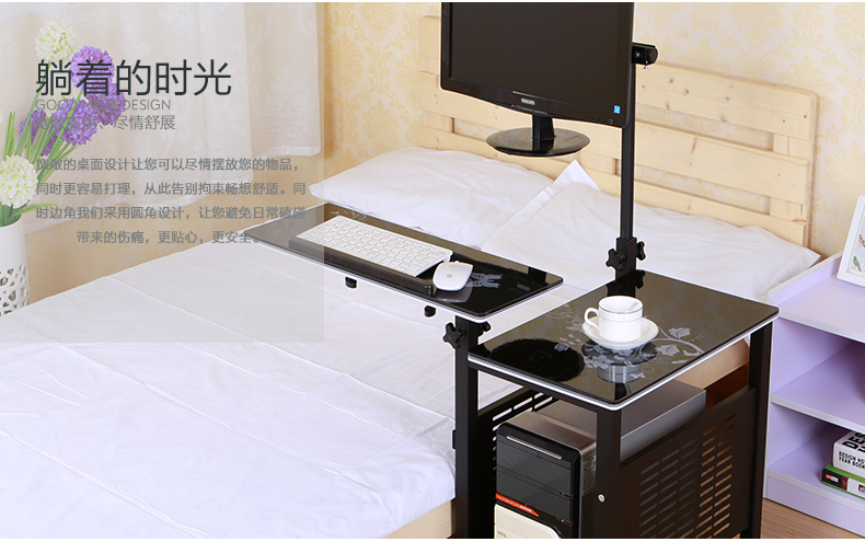 Tiger cha đầu giường treo máy tính bàn liền mạch đầu giường máy tính để bàn bàn gấp nâng máy tính bàn - Bàn bàn ăn gấp