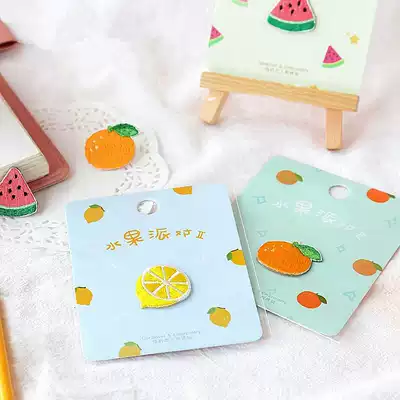 Fruit embroidery cloth stickers cartoon self-adhesive cloth stickers diy decorative stickers schoolbag LONGCHAMP bag hand account accessories stickers broken hole stickers