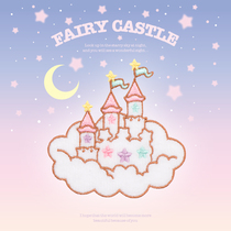Dream Castle Embroidery Sticker Dragon Bag Donuts Decorative Sticks Joker diy Handbook Mobile pad Shell Self-adhesive Cloth