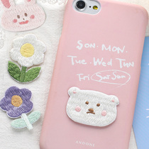 Cartoon Flowers Embroidered Appliipad Mobile Phone Hand Ledger This Self-Adhesive Decoration Patch Bag Diy Cloth Sticker Clothing Patch Patch