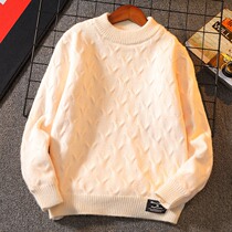 Japanese Boy Clothing Boy Winter Clothing Sweater Sweater 2021 Big Boy Children Autumn Winter Money Boy Garnter Thickened Tide