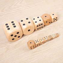 Factory direct sales log color six-sided rounded corner point dice wooden sieve bar game dice printable pattern