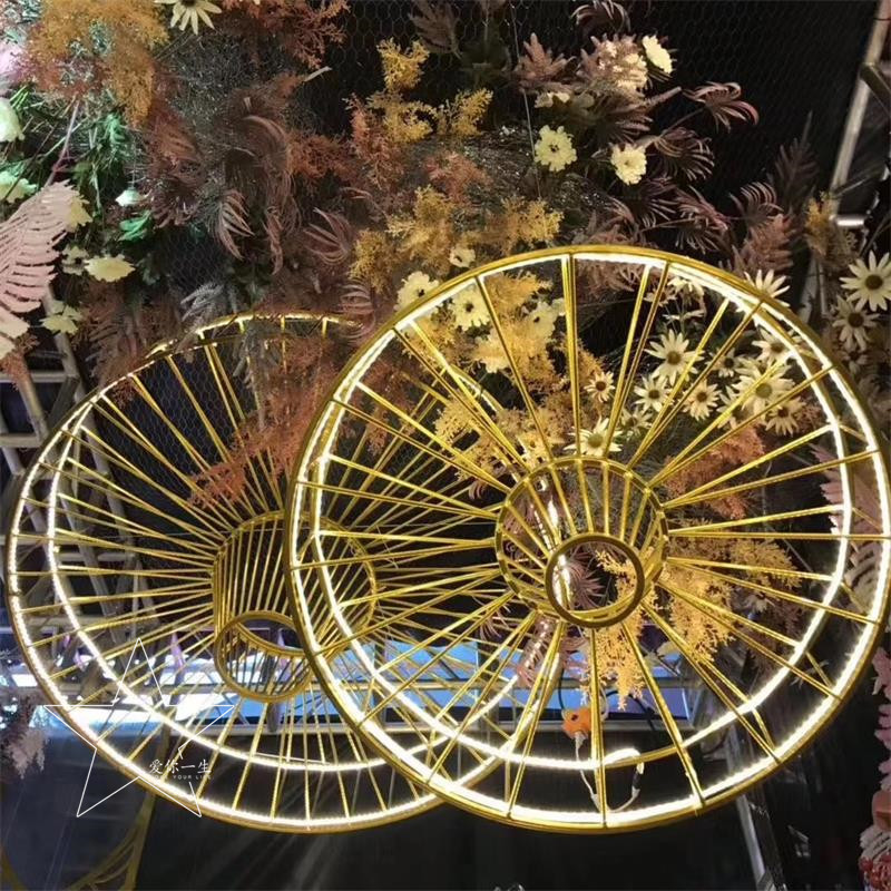 Wedding props Circuit Wheel Suspension Ceiling Ceiling Ceiling Skyboarding Decoration Five-story Circular Decoration Wedding Scene