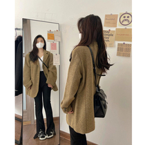 Short woolen coat womens suit woolen coat autumn and winter 2022 new Hepburn style hot style high-end small man
