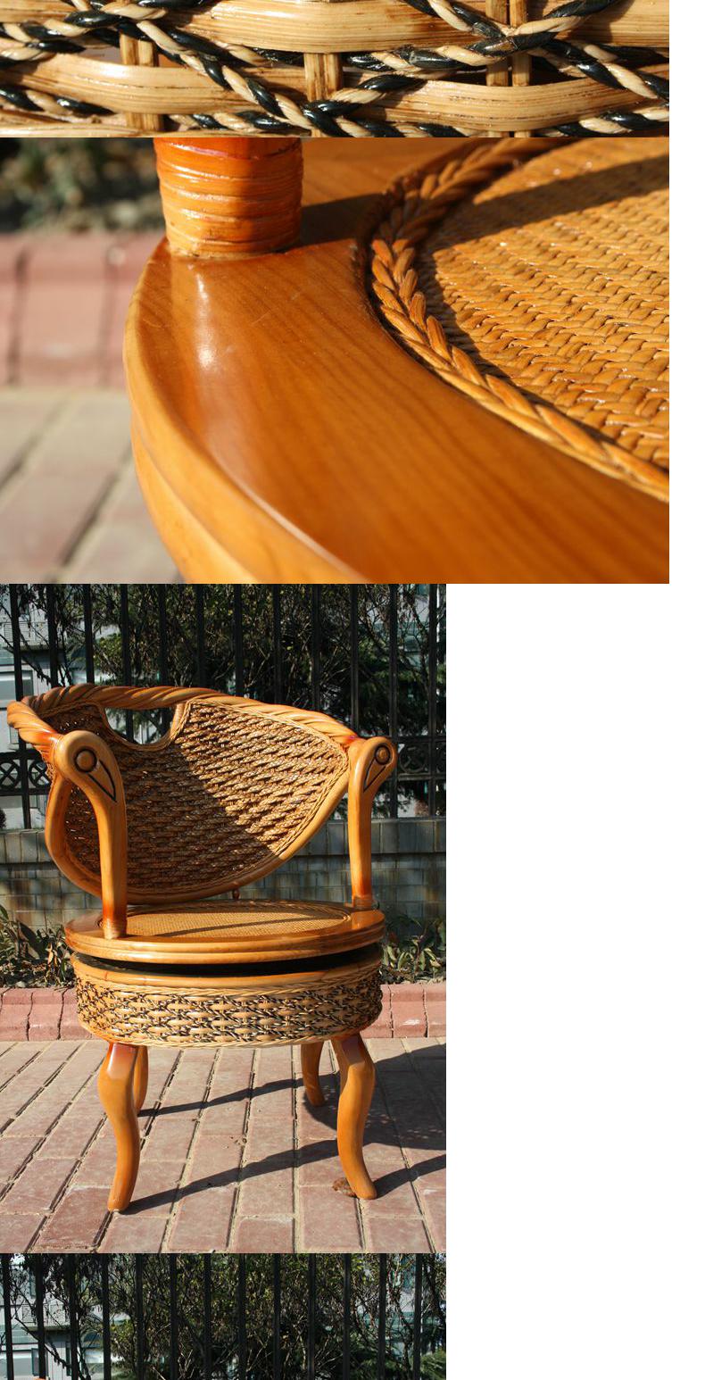 Zizhu đồ nội thất thực sự mây ghế bàn cà phê ba mảnh ghế xoay rocking ghế phòng chờ kết hợp bàn vườn và ban công ghế - Bàn ghế ngoài trời / sân ban ghe sat ngoai troi
