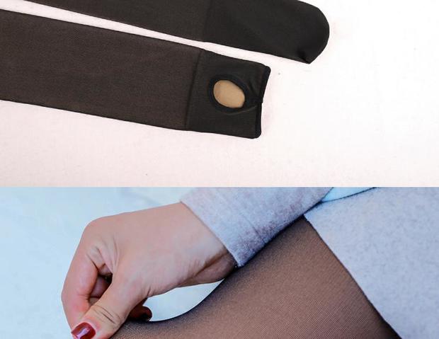 Sai qua thịt một chiếc quần legging nữ mùa xuân và mùa thu đông cộng với vớ nhung chống móc mặc quần lửng nhung mỏng liền mạch đồ lót