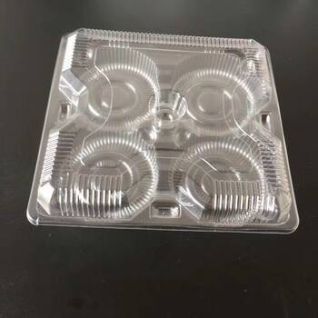 100 transparent four-pack steamed bun plastic boxes