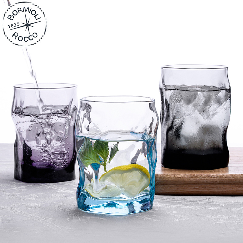 Italy imports Bormioli unique wave creative glass home beer glass milk cup cold water glass